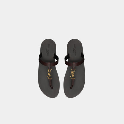 Cassandre Slides In Smooth Leather