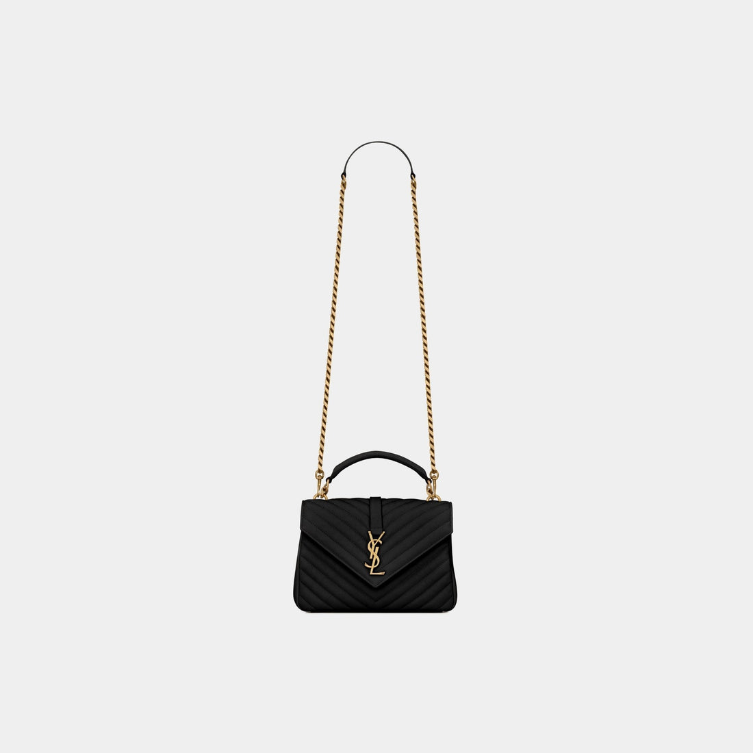 College Medium Quilted Leather Bronze Hardware