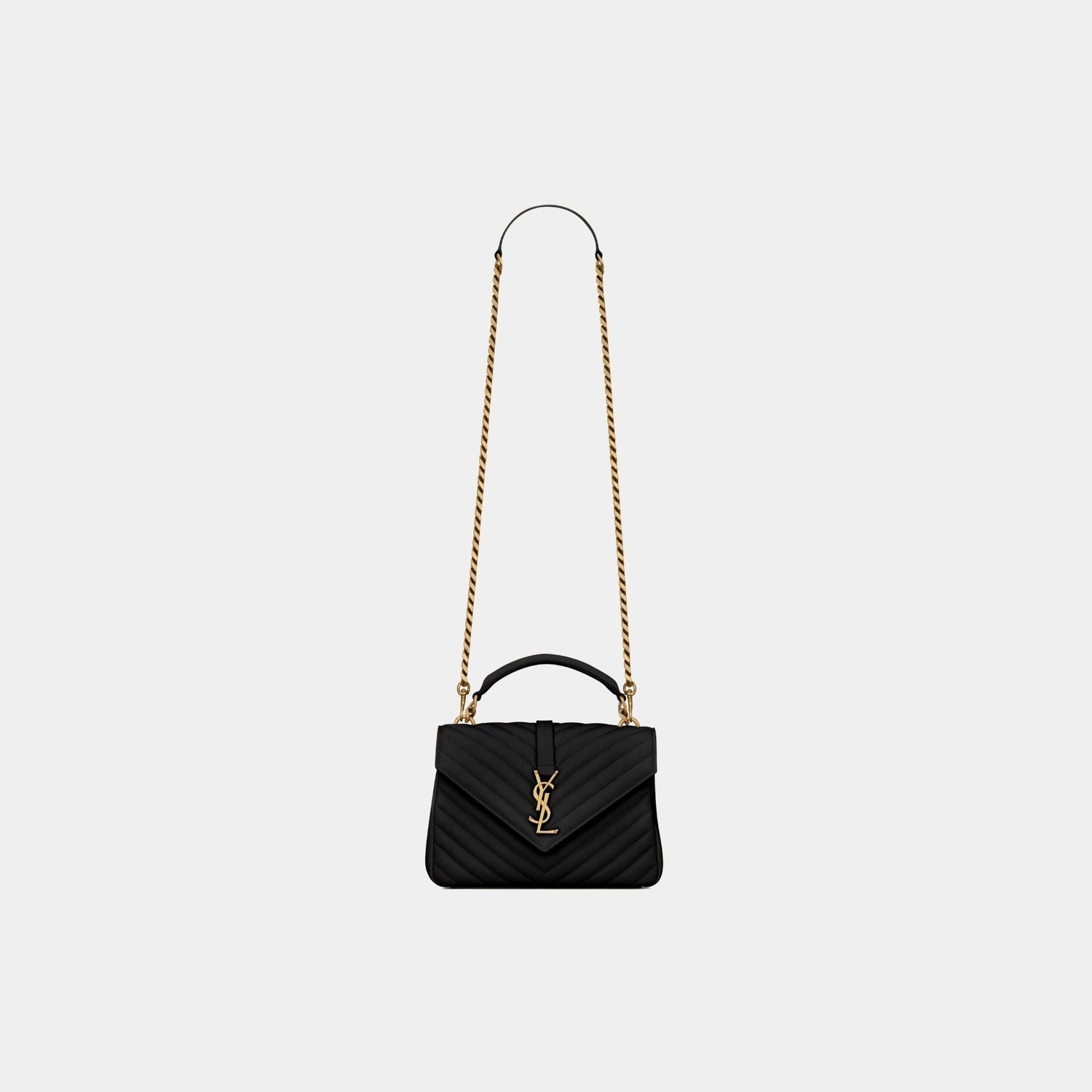 College Medium Quilted Leather Bronze Hardware