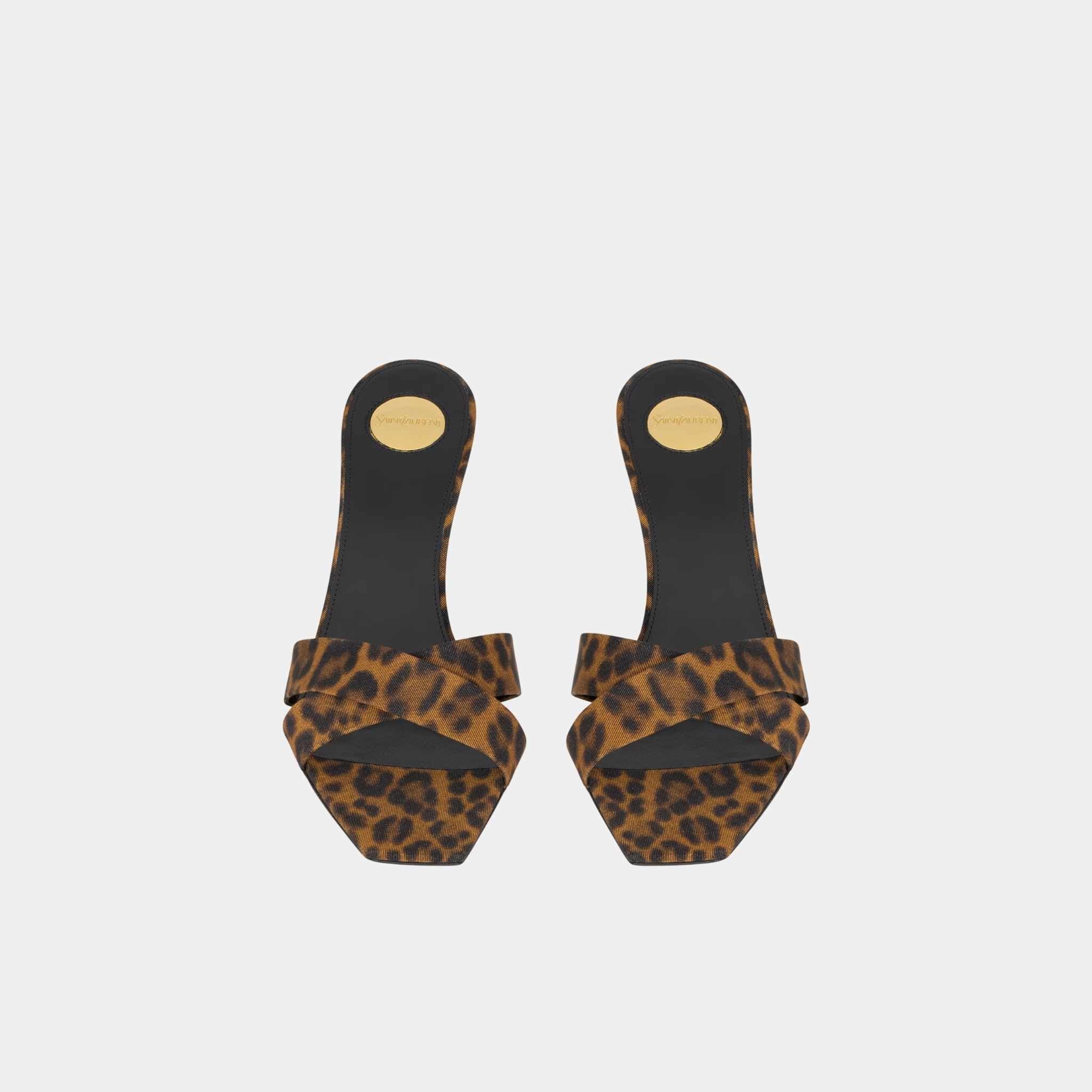 Jill Mules In Leopard Grosgrain