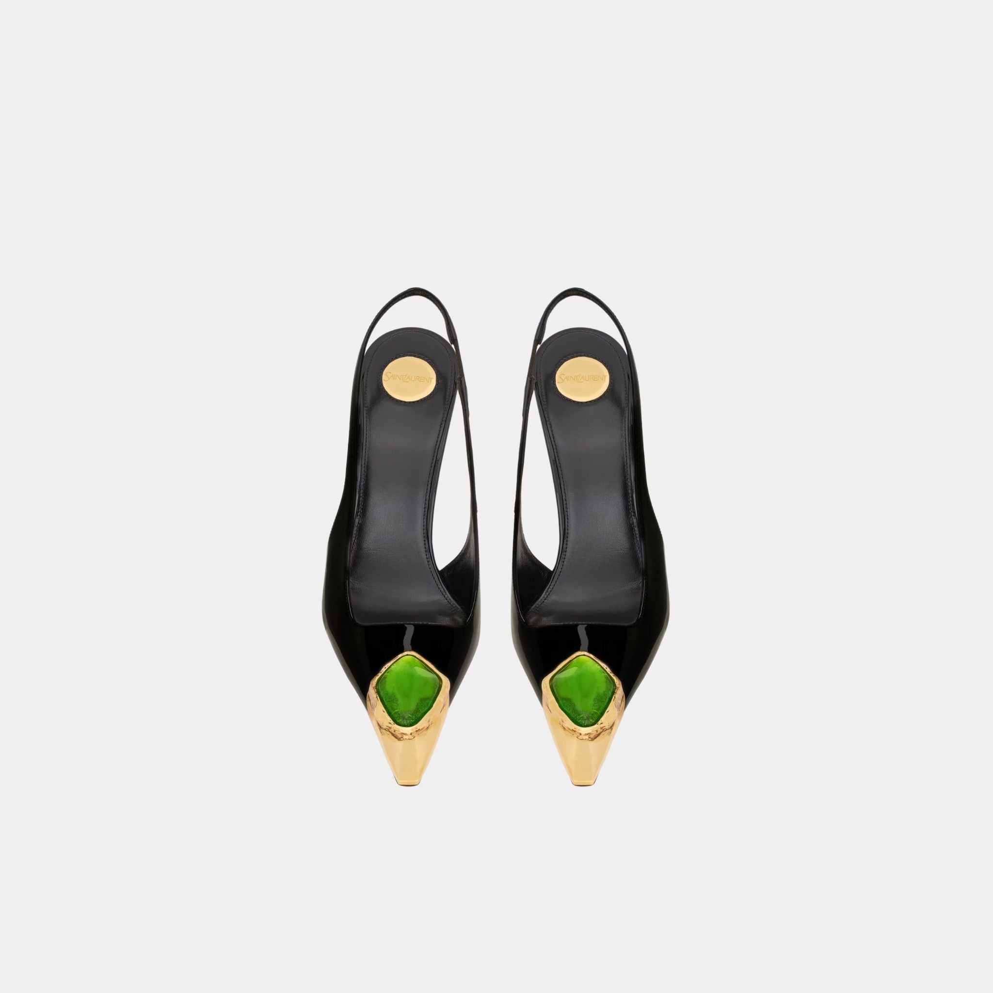 Loulou Patent Leather Slingbacks