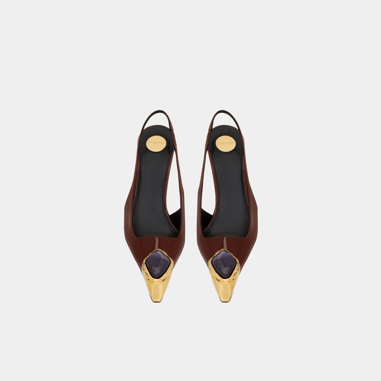 Loulou Patent Leather Slingbacks