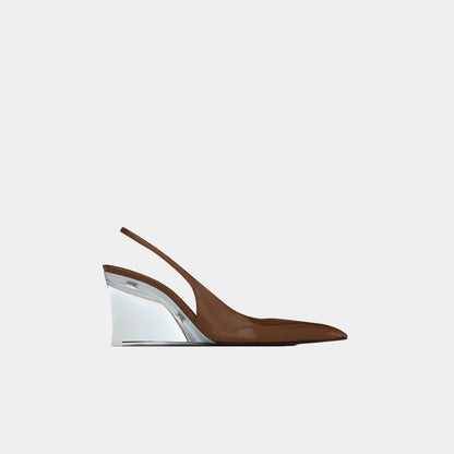 Miller Wedges In Glazed Leather