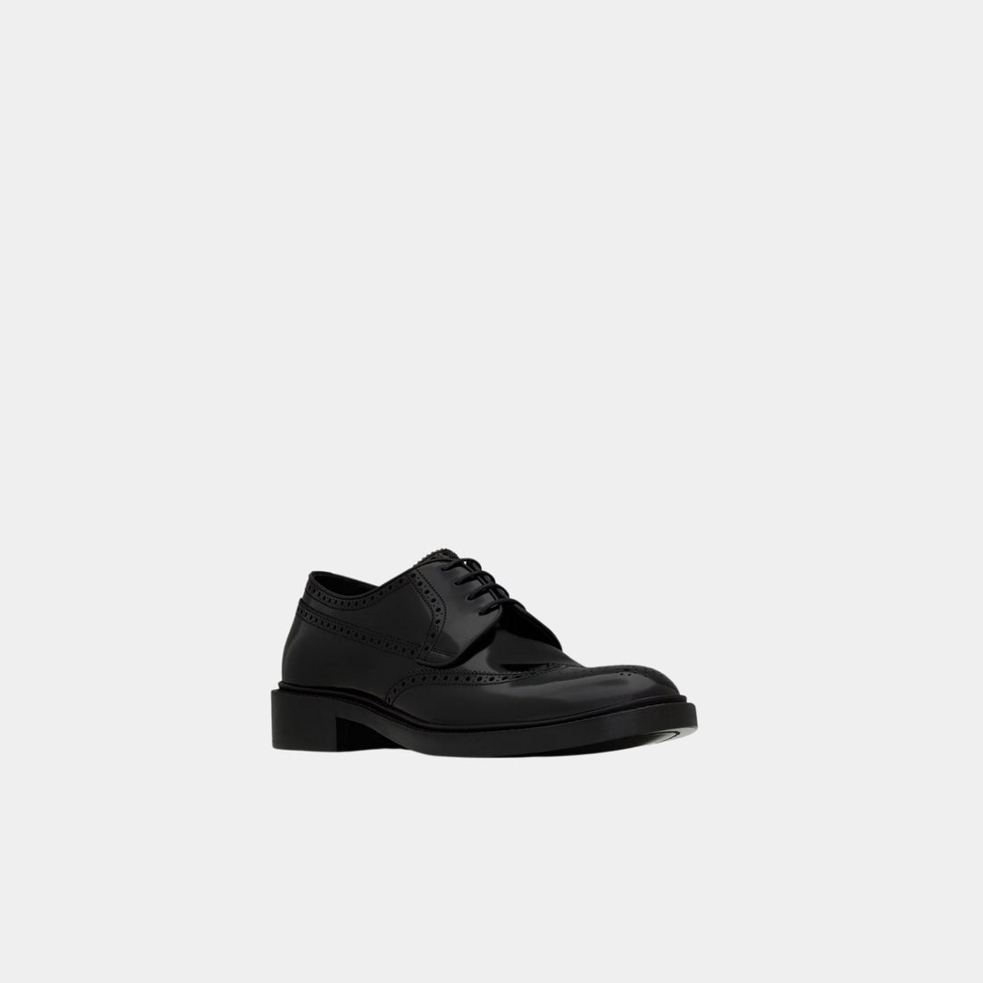 Antoine Derbies in Black Glazed Leather