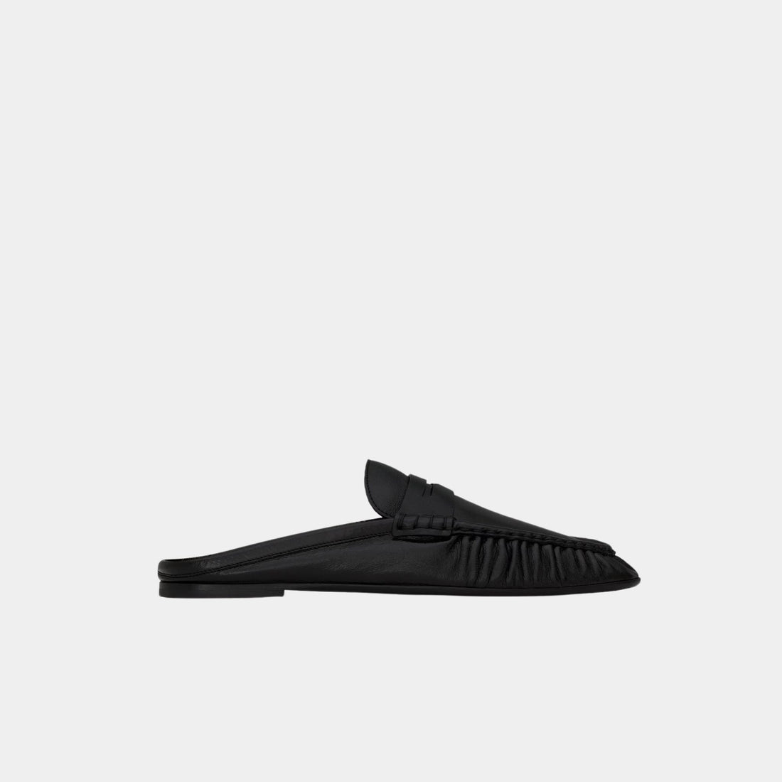 Le Loafer Mules in Black Smooth Leather