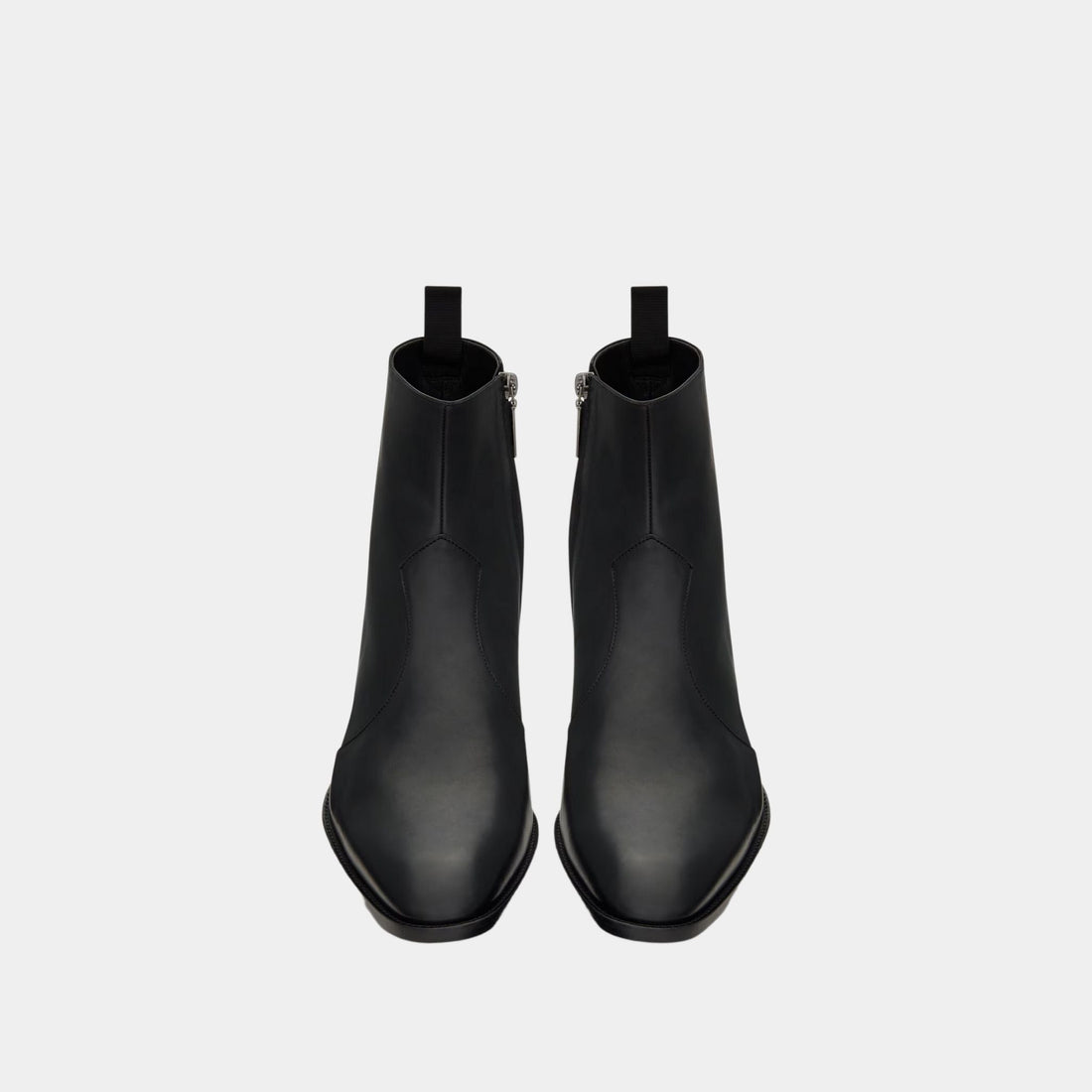 Wyatt Boots in Black Smooth Leather