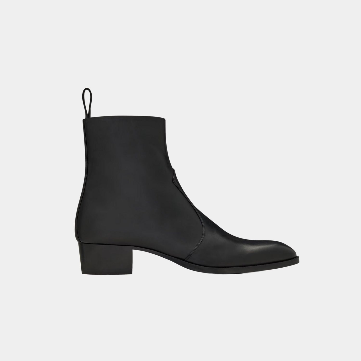 Wyatt Boots in Black Smooth Leather