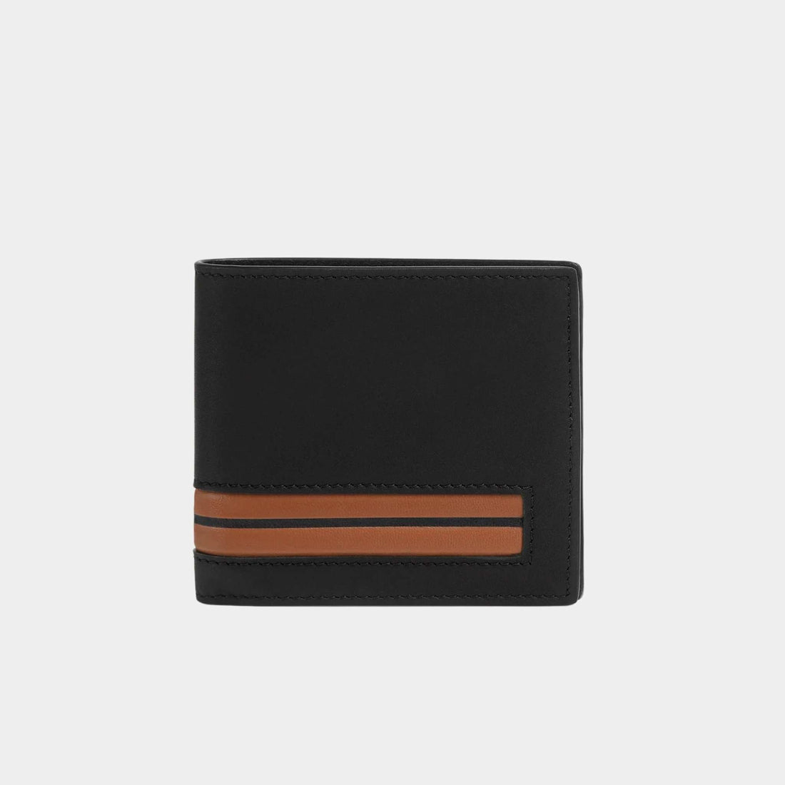 Black Smooth Leather Billfold 8cc Wallet
