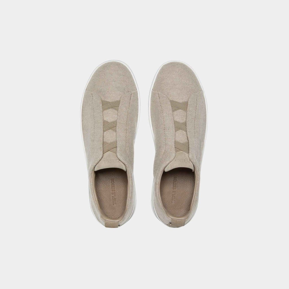 Cashmere Triple Stitch Light Taupe Sneakers