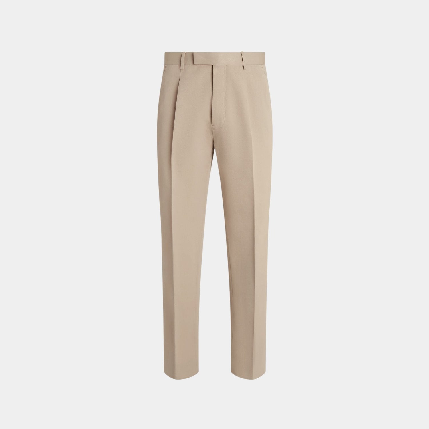 Cotton and Wool Light Taupe Pants
