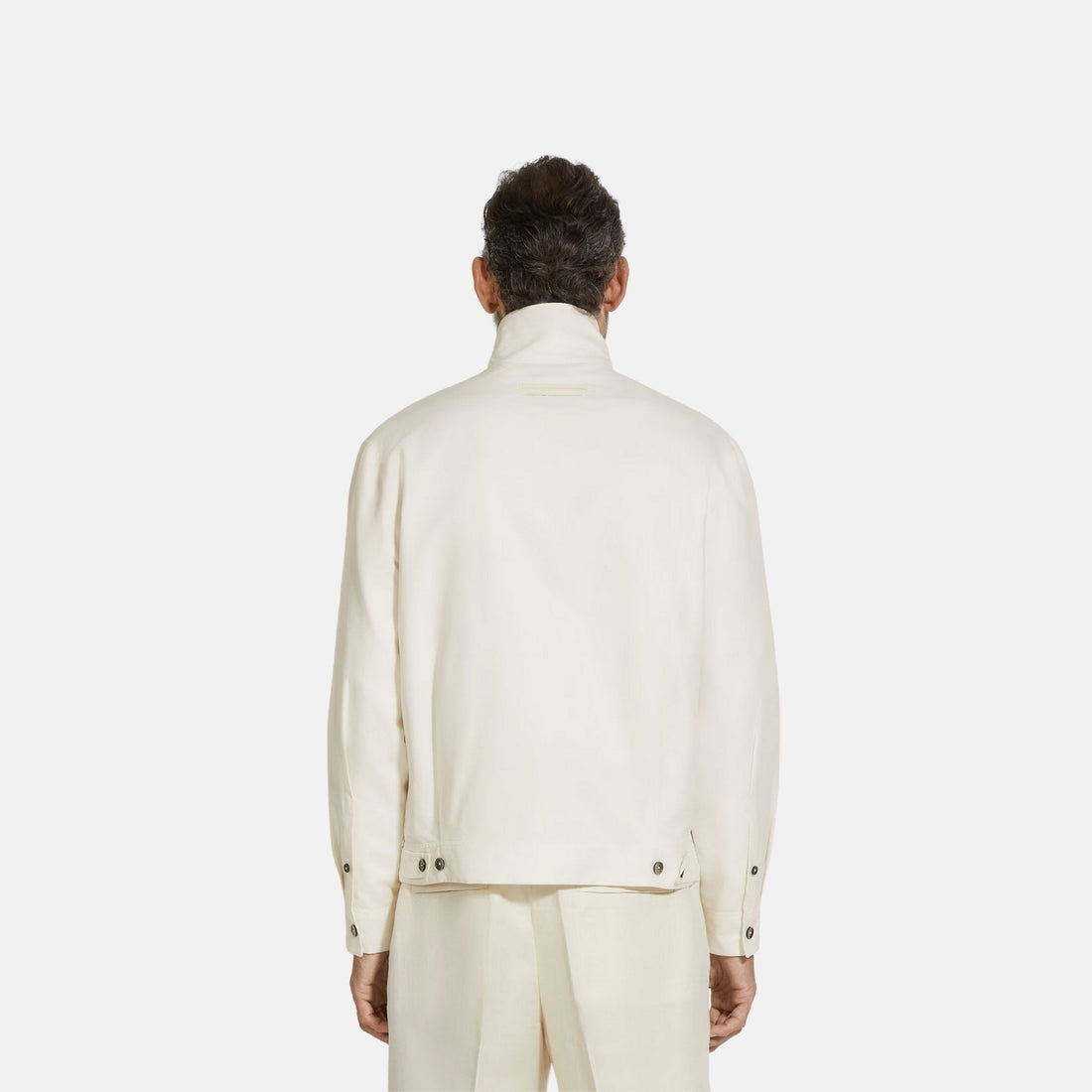 Crossover Cotton Linen And Silk Overshirt