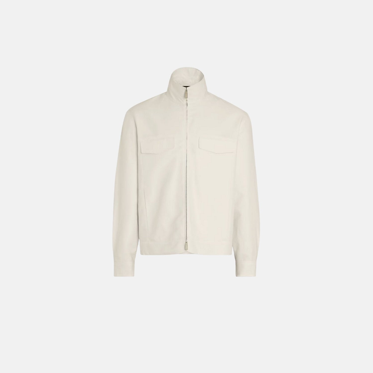 Crossover Cotton Linen And Silk Overshirt