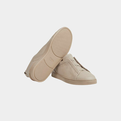 Deerskin Triple Stitch Low Top Sneakers