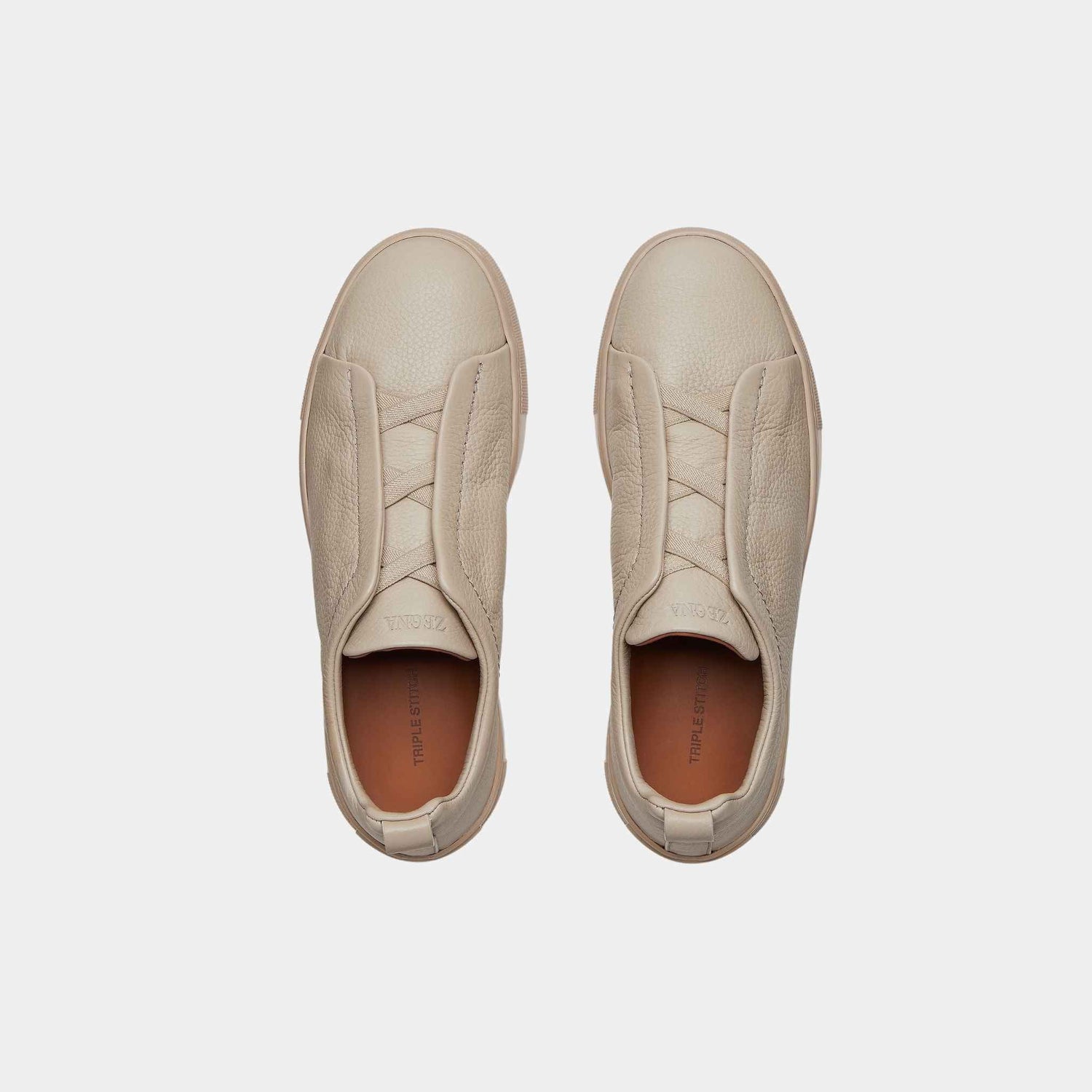 Deerskin Triple Stitch Low Top Sneakers