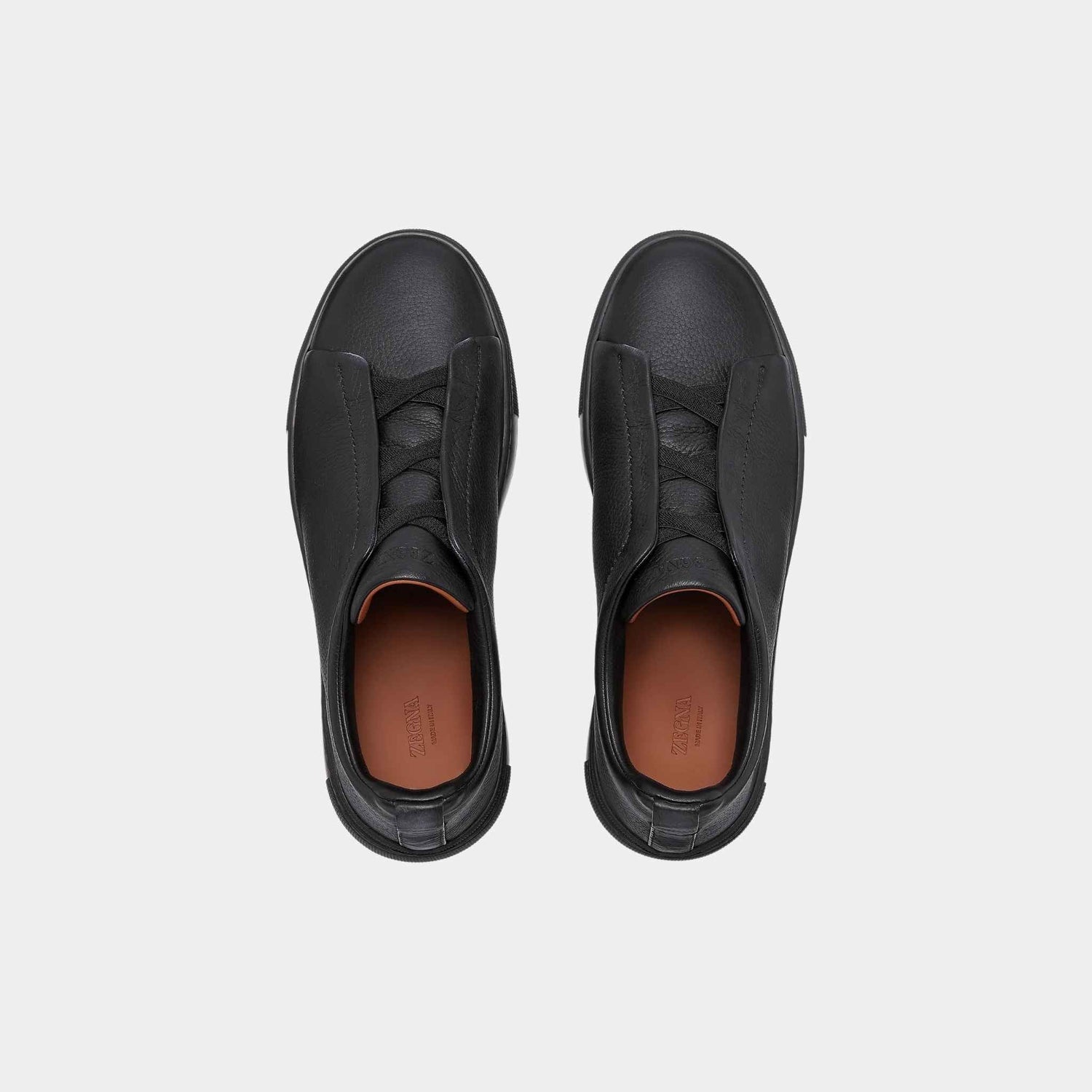 Deerskin Triple Stitch Low Top Sneakers