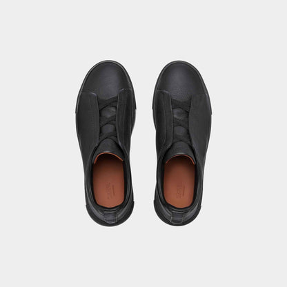 Deerskin Triple Stitch Low Top Sneakers