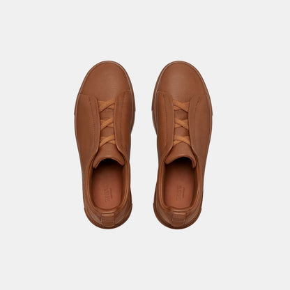 Deerskin Triple Stitch Low Top Sneakers