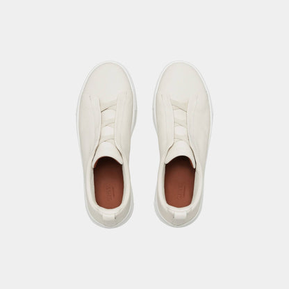 Deerskin Triple Stitch Low Top Sneakers