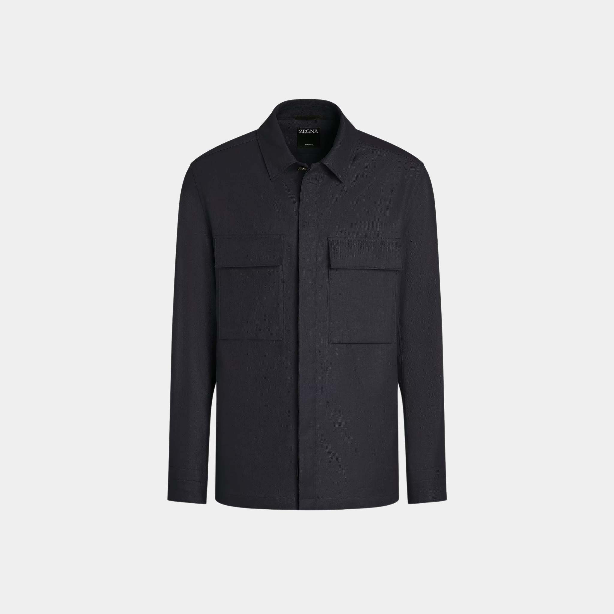 Oasi Lino Overshirt WIth Hidden Button Closure