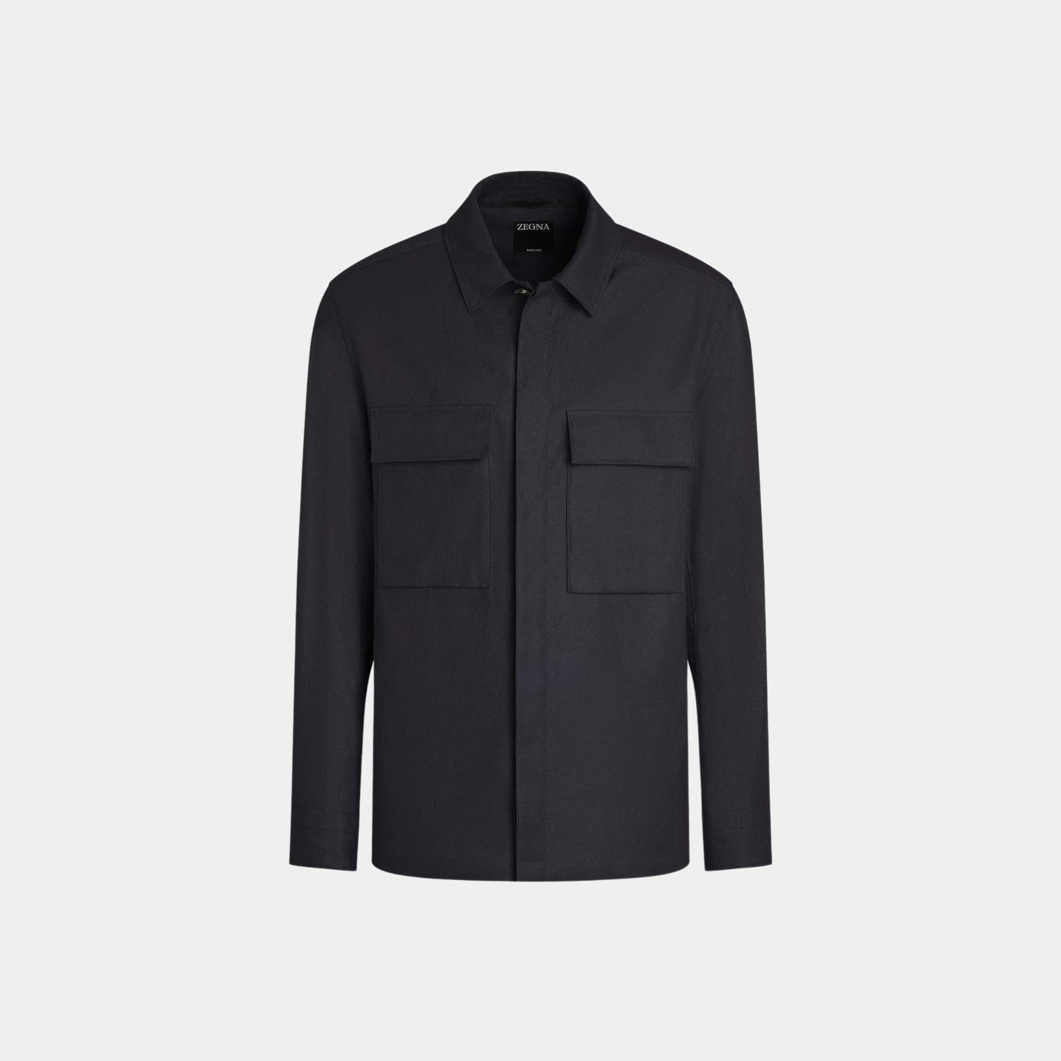 Oasi Lino Overshirt WIth Hidden Button Closure