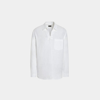 Oasi Lino Polo Shirt with Side Vents