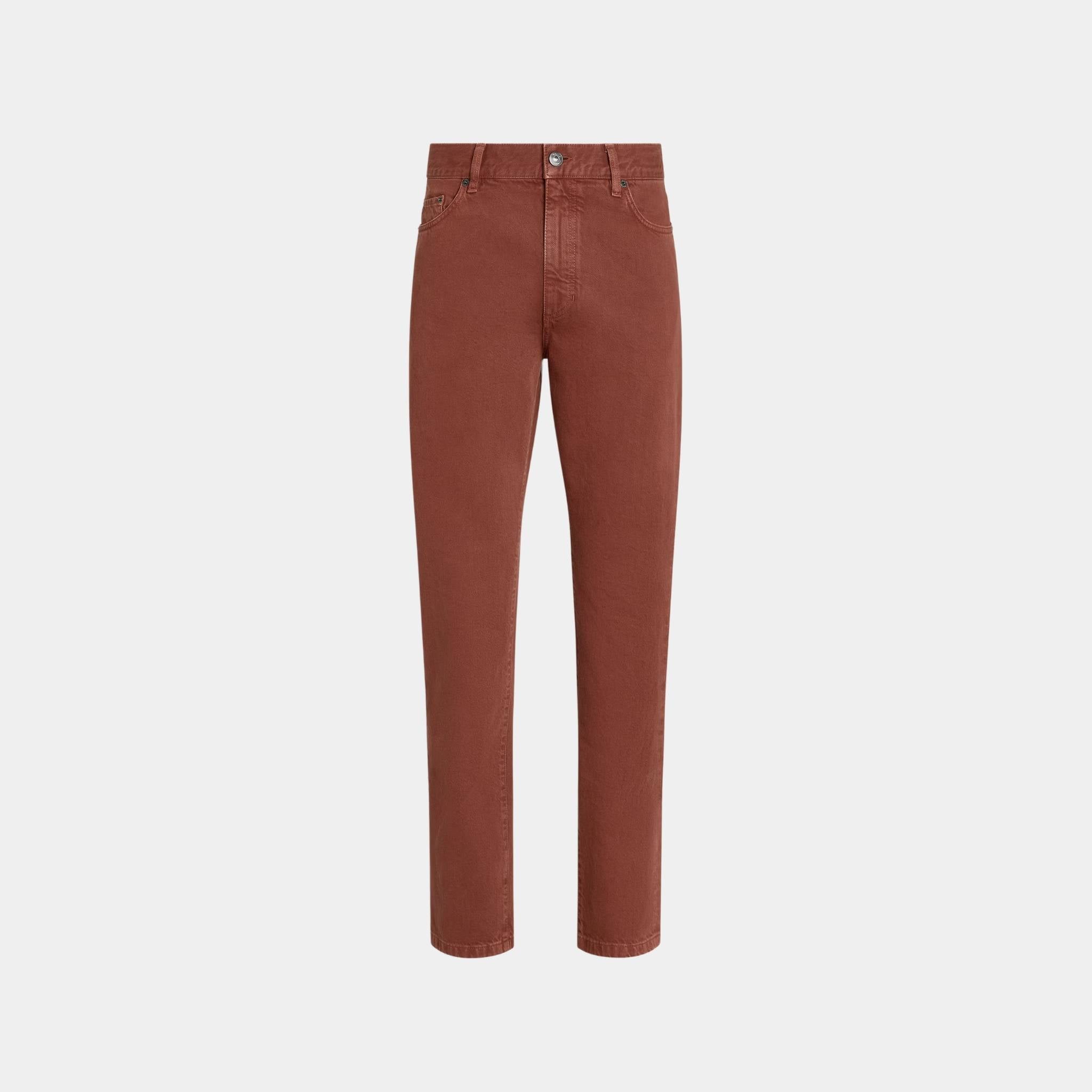 Stone-Washed Cotton Roccia Jeans