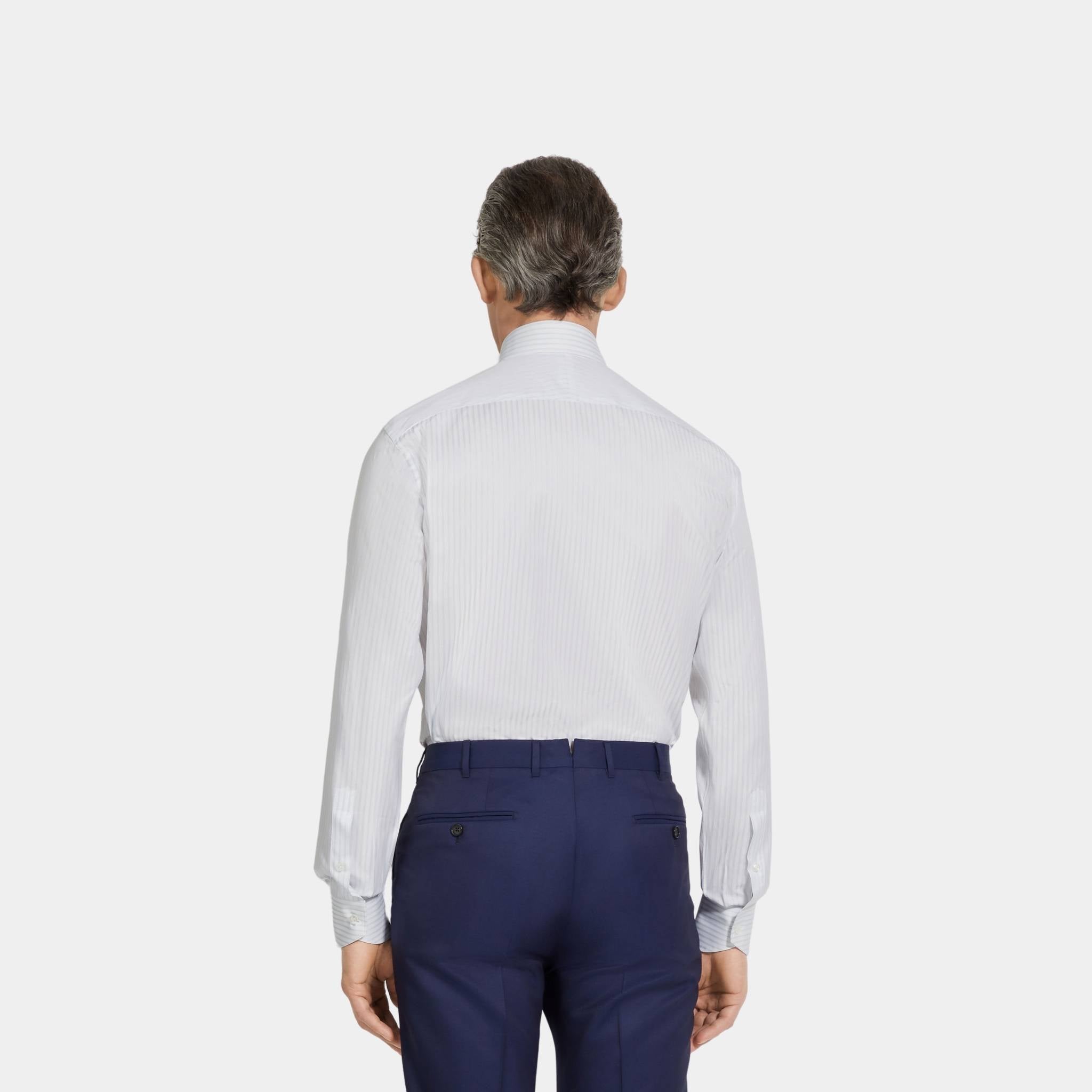 Structured Striped Centoventimila Cotton Shirt