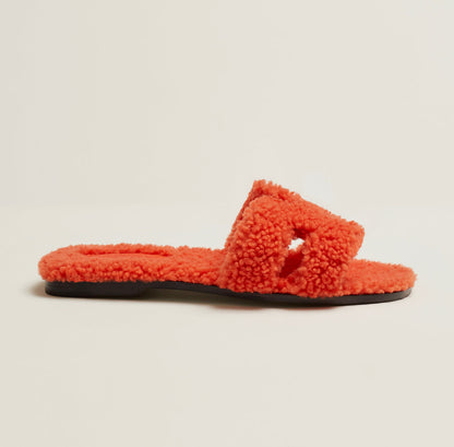 Orange Wool Oran Sandal
