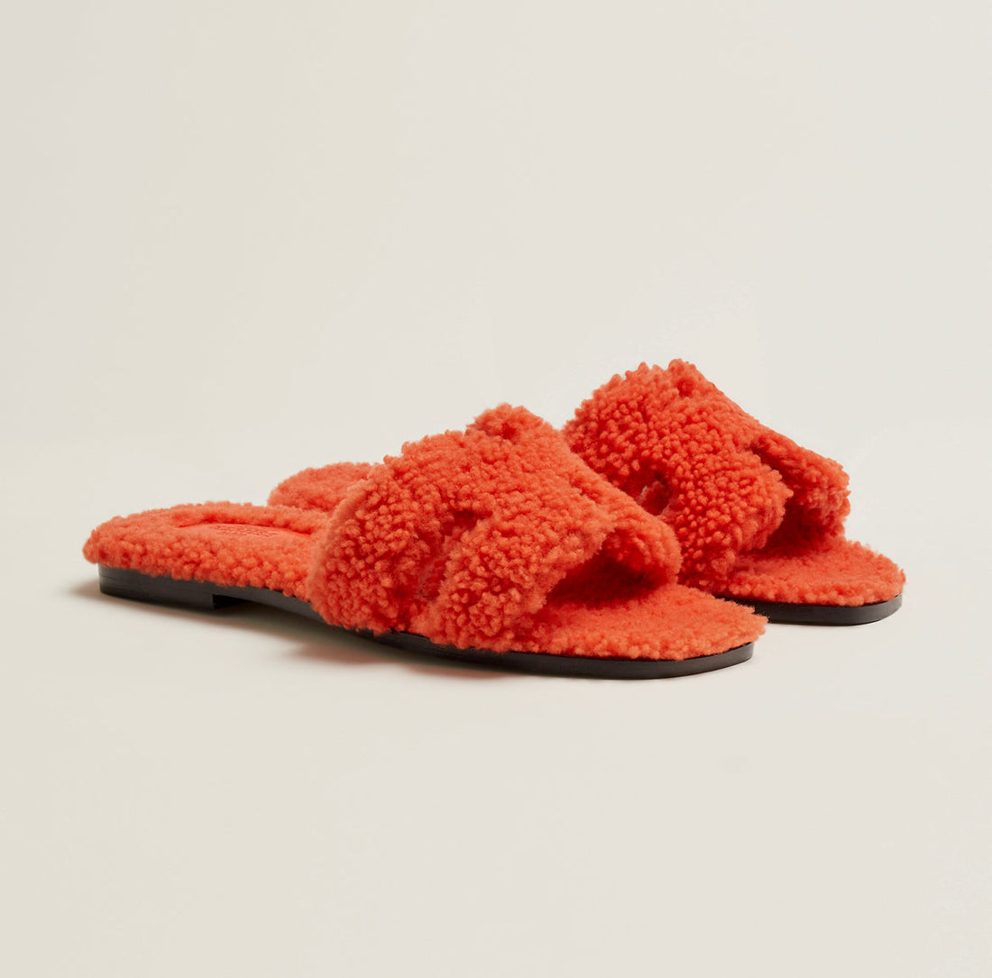 Orange Wool Oran Sandal